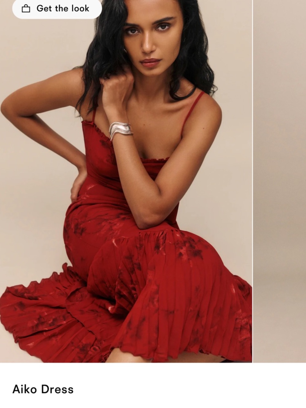 Reformation Red Aiko Dress with Asymmetric Hem - Picture 6 of 7